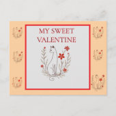 Carte postale Valentine Cat (Devant)