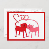 Carte postale Valentine Cats (Devant / Derrière)