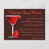 Carte Postale Valentine Cherry Martini (Devant)
