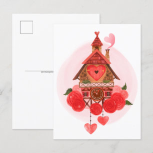 Carte postale Valentine Cuckoo Clock