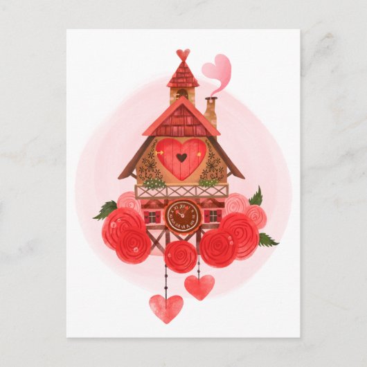 Carte postale Valentine Cuckoo Clock (Devant)