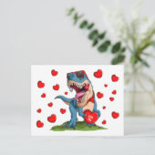 Carte Postale Valentine Dinosaur (Debout devant)