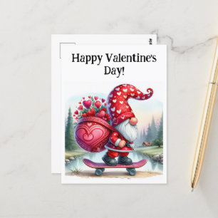 Carte Postale Valentine Gnome Bonne Valentines