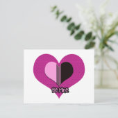 Carte Postale Valentine Heart Pink and Black Be Mine (Debout devant)