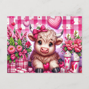 Carte postale Valentine Highland Cow