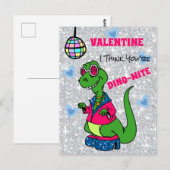 Carte Postale Valentine Je pense que vous êtes Dino-Mite, dinosa (Devant / Derrière)