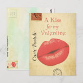 Carte Postale Valentine Kiss (Devant / Derrière)