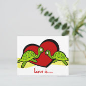 Carte postale Valentine Love Turtles (Debout devant)