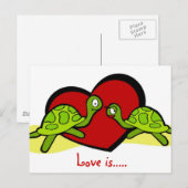 Carte postale Valentine Love Turtles (Devant / Derrière)