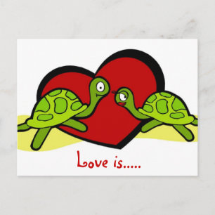 Carte postale Valentine Love Turtles