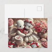 Carte Postale Valentine nounours (Devant / Derrière)