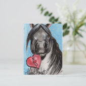 Carte postale Valentine Pony noir (Debout devant)