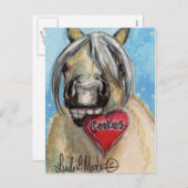 Carte postale Valentine Pony Palamino (Devant / Derrière)