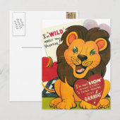 Carte postale valentine pour enfants vintages (Devant / Derrière)
