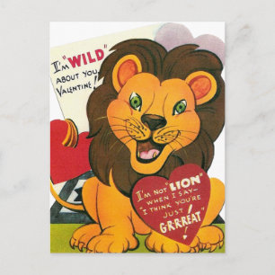 Carte postale valentine pour enfants vintages