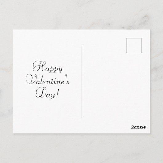 Carte Postale Valentine Salutations Cupide Timbre Rouge (Dos)