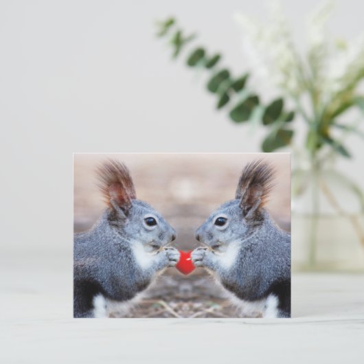 Carte postale Valentine Squirrels (Debout devant)