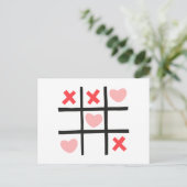 Carte Postale Valentine Tic Tac Toe (Debout devant)
