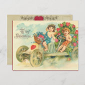 Carte postale Valentine vintage Automobile (Devant / Derrière)