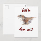 Carte Postale Valentine Vous êtes dino-mite (Devant / Derrière)