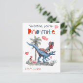 Carte Postale Valentine Vous êtes Dino-mite Dinosaur (Debout devant)