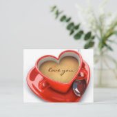 carte postale, valentine'day, coffee, love (Debout devant)