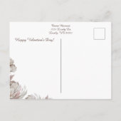 Carte Postale Valentines d'AMOUR florales (Dos)