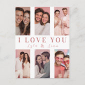 Carte Postale Valentine's Day Card Custom Couple Collage Photos (Devant)
