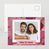 Carte Postale Valentine's Day Couple Card | Custom Photo (Devant / Derrière)