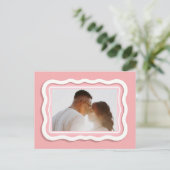 Carte Postale Valentine's Day Couple Card | Custom Photo (Debout devant)