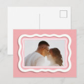 Carte Postale Valentine's Day Couple Card | Custom Photo (Devant / Derrière)
