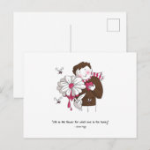 Carte Postale Valentine's Day - Life is the flower (Devant / Derrière)