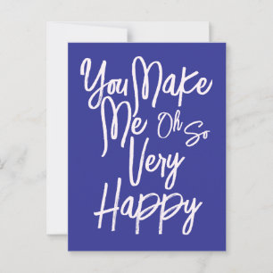 Carte Postale Valentine's Day Love You Make Me Happy Card.