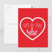 Carte Postale Valentines day Post card (Devant / Derrière)