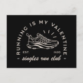 Carte Postale Valentine's Day runner amusant citations simples (Devant)