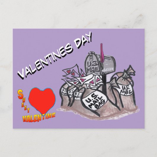 Carte Postale Valentines Day, Sweet Valentine Cust. Postcard (Devant)