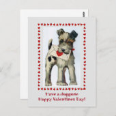 Carte Postale Valentines de Chien de Terrier vintage (Devant / Derrière)