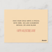 Carte Postale Valentines de la salle de classe "Vous avez une pi (Dos)