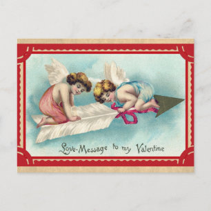 Carte Postale Valentines de Victoire vintage Angel Cherub