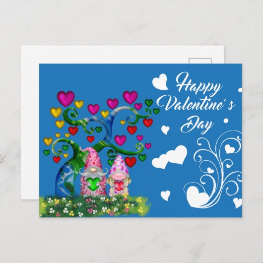 Carte postale Valentines Gnomes (Devant / Derrière)