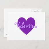 Carte Postale Valentino en violet (Devant / Derrière)