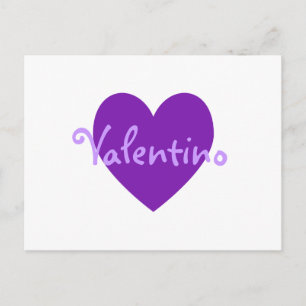 Carte Postale Valentino en violet