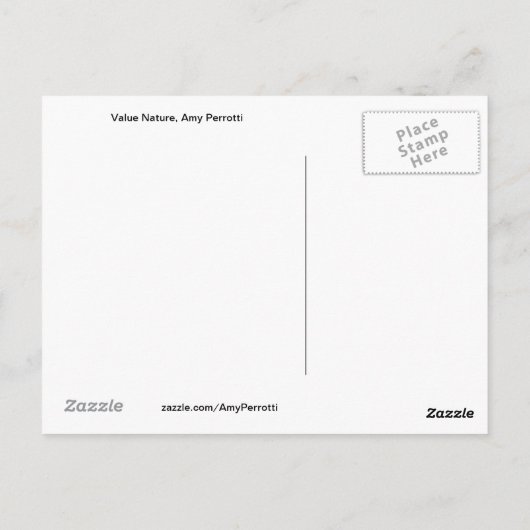 Carte postale Valeur Nature (Dos)