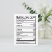 Carte Postale Valeur Nutritionnelle Pour 3L (Debout devant)