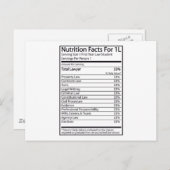 Carte Postale Valeur nutritive pour 1L (Devant / Derrière)