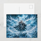 Carte Postale Valkyrie de Fantasy Dynamique dans une Atmosphère (Devant / Derrière)