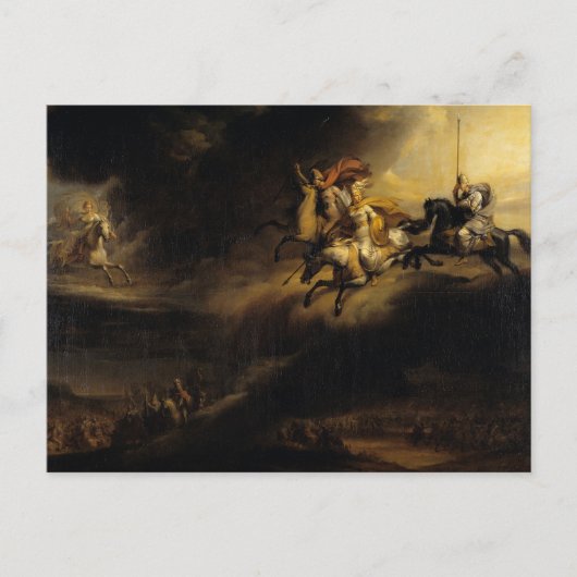 Carte Postale Valkyries en bataille par Johan Sandberg (Devant)