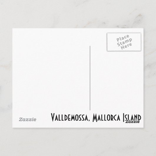 Carte postale Valldemossa (Dos)