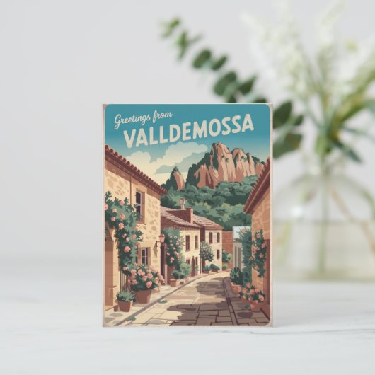 Carte Postale Valldemossa Mallorca Vintage (Debout devant)