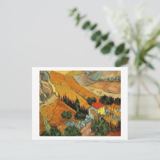 Carte Postale Vallée avec Plowman (F727)Van Gogh Fine Art (Debout devant)